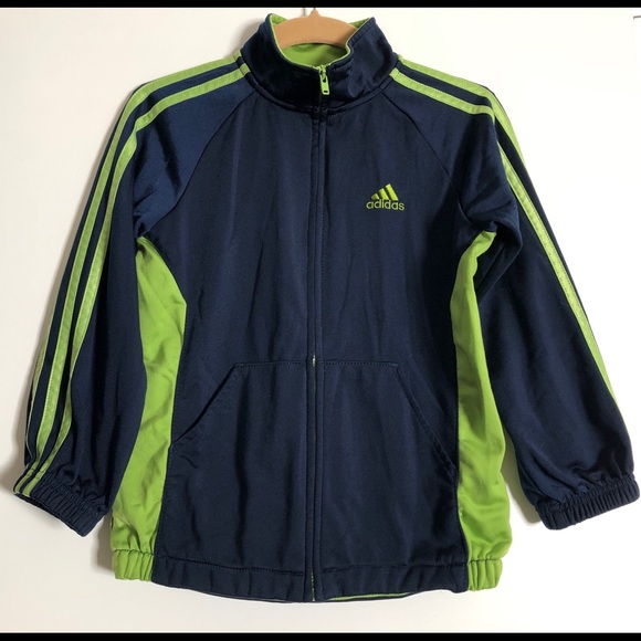 blue and green adidas jacket